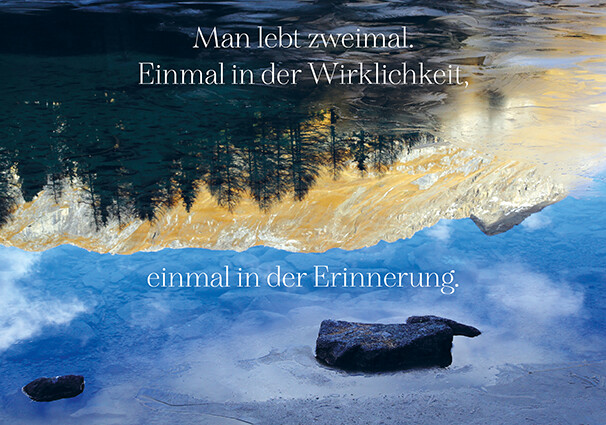 Zweimal leben - Faltkarte ab 50 Ex.