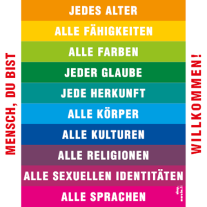 Aufkleber "Willkommen"